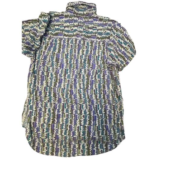 ROYAL ROBBINS MENS BUTTON UP BLUE GRAY HAWAIIAN PRINT SHIRT MEDIUM BUTTERY SOFT - Picture 4 of 4